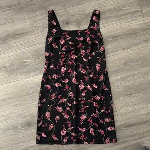 Hilliard & Hanson Black/Multi/Floral Casual Tank Dress Size 6